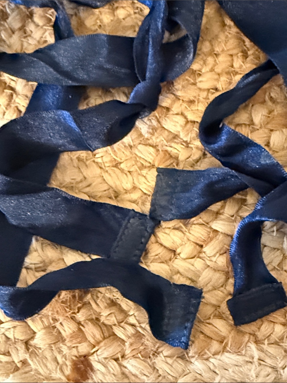 Sam Edelman Navy Blue Velvet Ankle Tie Ballet Flats Size 10 - Picture 13 of 14